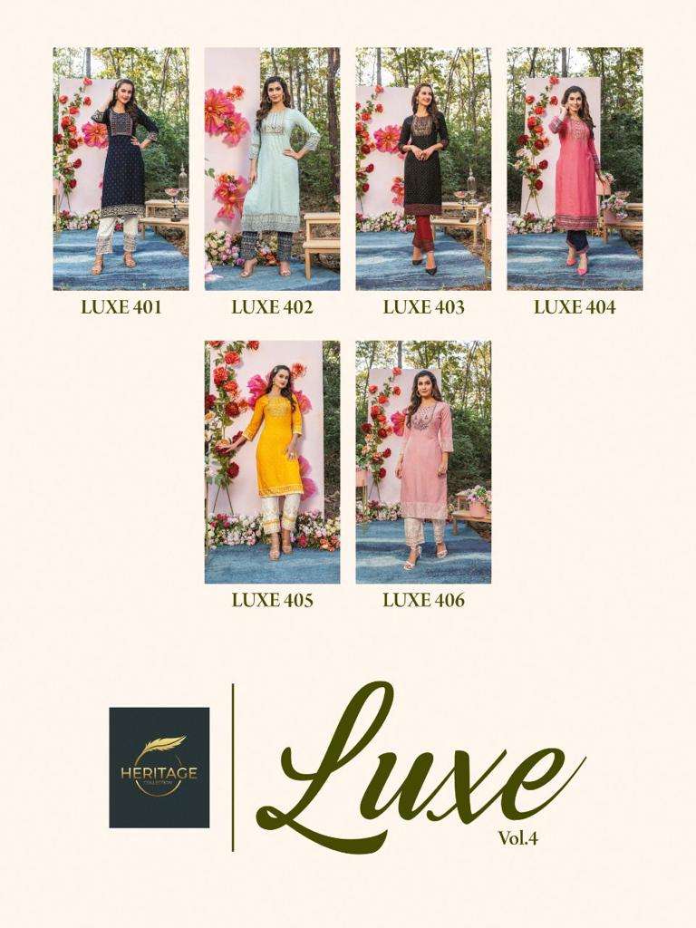 HERITAGE COLLECTION LUXE VOL 4 KURTI WITH PENT INDEX